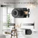 3 Pack Black Interior Door Knobs for Bathroom & Bedroom, Pismo Doorknob Turn Lock with Square Rosette, Heavy Duty Privacy Door Knob with Lock