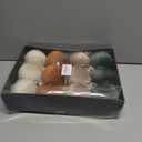 Christmas Tree Ornaments Set Velvet Balls, 12pcs Shatterproof Christmas Bulbs Ornaments for Xmas Tree Decorative Hanging, Vintage Flocked Decoration, 78mm, 3.15 in, Multicolor Green Brown Neutral