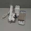 Steamer Iron for Clothes, Portable 2 In 1 Travel Handheld Garment Steamer, Steam Iron for Travel and Home (Pearl White)