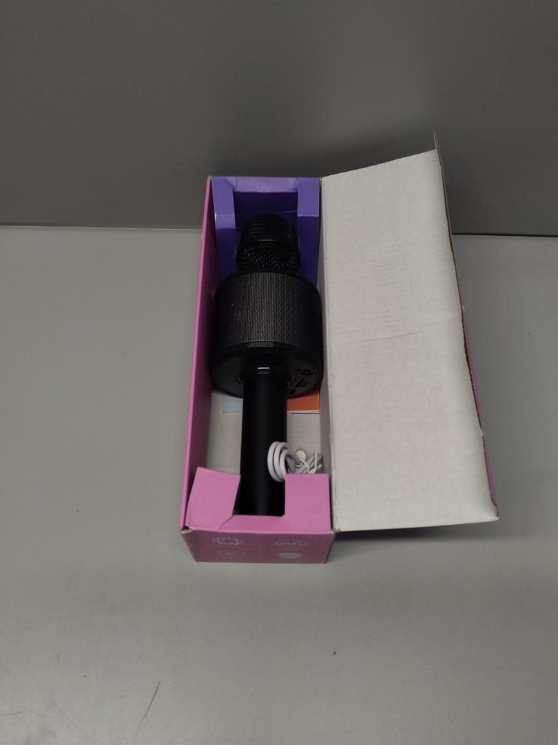 BONAOK Karaoke Microphone for Kids & Adults  Bluetooth Microphones Singing Mic with Disco Lights, Echo Effect, Builtin Speaker Portable Karaoke Player for Party Travel Gifts Q78(Black)