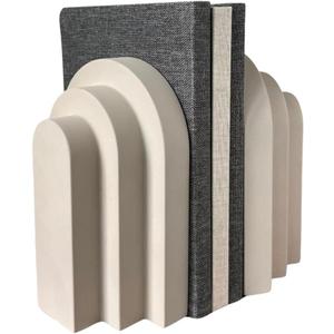 OAKOA Concrete Heavy Book Ends Decorative - Decorative Bookends for Heavy Books - Book Ends for Shelves Decorative - Heavy Duty Bookends for Shelves Decorative - Modern Bookends Decorative