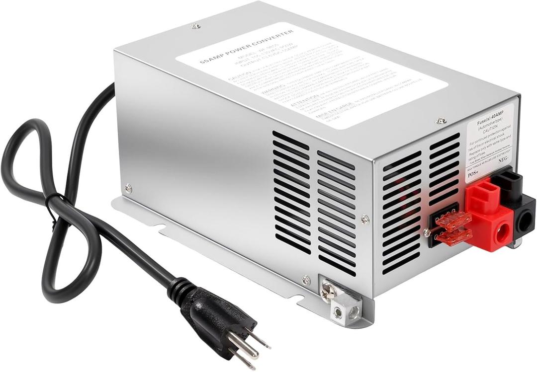 WF-9855-AD, 55 Amp Power Converter, RV Power Converter, 12V Three Stages Intelligent Charger Compatible with WF-9855-AD and Other WF-9800 Series, Power Converter for Rv Campers