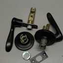 Kwikset Tustin Interior Privacy Door Handle with Lock, Door Lever For Bathroom and Bedroom, Matte Black Reversible Keyless Turn Lock, with Microban Protection