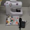 Compact Sewing Machine for Beginners, 12 Built-in Patterns, Lightweight with Reverse Function & Foot Control, for Handcrafting Clothes & Repairs505) (Purple)
