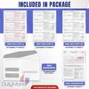 1099 NEC Tax Forms 2025 with Envelopes, 4 Part 15 Pack Tax Forms Kit and 15 Self-Seal Envelopes Great for QuickBooks and Accounting Software, Value Pack for Business - Made in The USA - 15-Pack