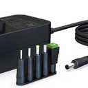 24V 1A DC Power Supply Cord 100-240V AC to DC 24 Volts with 5 Tips,for LED Strip Light CCTV Camera Bluetooth Speaker Nail Lamp Air Cleaner Massage Device Mini Printer