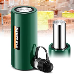 Newhai 10 ton Hydraulic Ram Jack 4/100mm Max Stroke Hydraulic Lifting Cylinder Single Acting Porta Power Jack Small Portable Retract Automatically Only a Jack