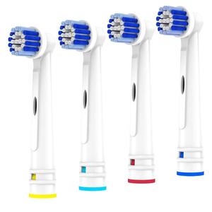 Voguish Replacement Toothbrush Heads Compatible with Oral B Braun, 4 Pack Electric Toothbrush Heads Brush Heads Refill for Oral-B 7000/Pro 1000/9600/ 500/3000/8000 (White)