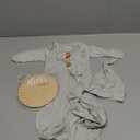 Soft Baby Knot Gown 0-3 Months, Newborn Announcement Sleepers With Mitten Cuffs and Personalized Wooden Name Tag (Pale Teal Green) Newborn