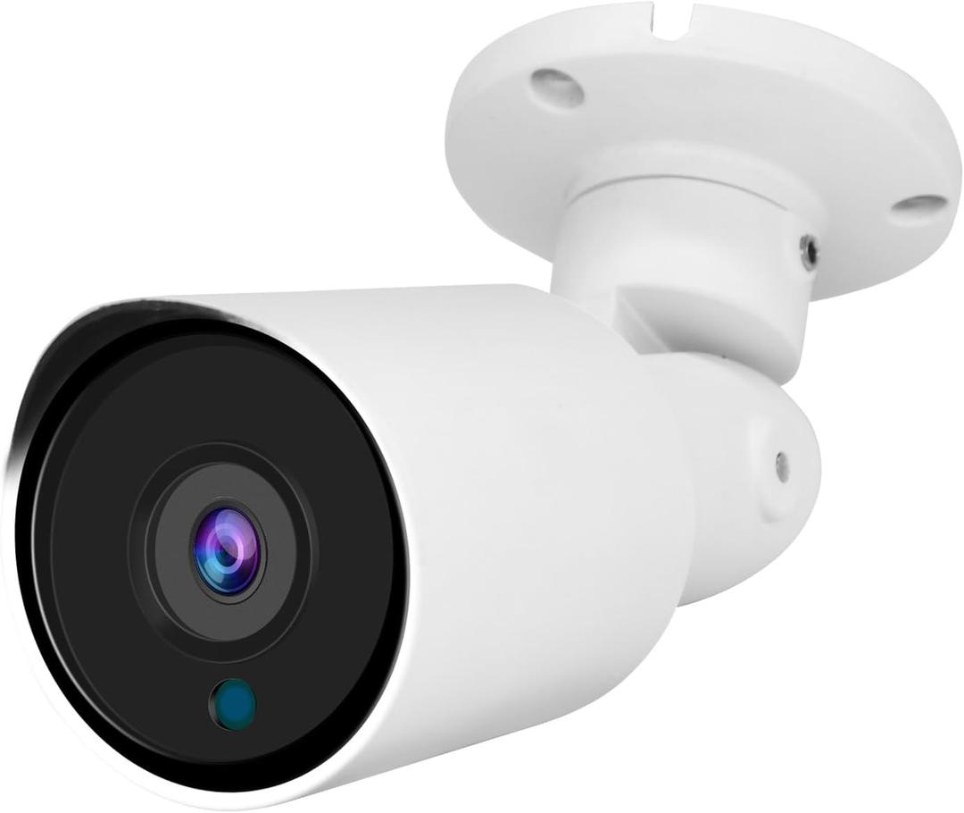 5MP PoE IP Bullet Camera Outdoor, H.265 PoE IP Security Camera with 2.8mm Lens, 80ft Night Vision, 105 Wide Angle, Compatible with Third-Party NVRs and Software