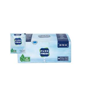 PureFresh Wet Wipes Flushable Individually Wrapped for Travel 40 Singles