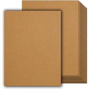 COLOURFUL US Heavyweight Brown Kraft Cardstock, 100 Sheets 300 GSM (110 lb. Cover) 8.5 x 11 inches for Arts and Craft, Drawing, DIY Projects