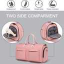 Womens Convertible Garment Bags for Travel, Modoker Waterproof Carry On Garment Bag Garment Duffel Bag - 2 in 1 Hanging Suitcase Suit Travel Luggage Bag, Pink