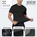 TELALEO 6 Pack Men's Compression Shirt Short Sleeve Athletic Baselayer Sports T Shirts Workout Tops for Men Black White (Blue, L)