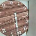 XFM Brown Wooden Wall Clock Battery Operated 14 Inch Rustic Farmhouse Clocks for Walls Silent Wall Clock for Office (No Solid Wood, it is with MDF Material)