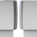 Commercial Paper Towel Dispenser Wall Mount with Key Pack of 2 Plastic 10 Length X 8 Height X 3 Depth for Restroom (Silver)