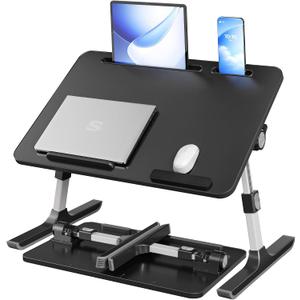 SONGMICS Bed Laptop Desk, Adjustable Laptop Desk for Bed with 8 Heights