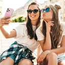 ZTOFERA for iPhone 16 Pro Max Case,Cute Pink Ribbon Bow Tie Planet Star Floral Aesthetic Phone Case,Trendy Slim Hard IMD Shockproof Protective Bumper Phone Cover for Women Girls,Ribbon