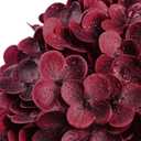 Waipfaru Red Burgundy Hydrangea Artificial Flowers, 21" Real Touch Hydrangea Flowers, Faux Hydrangea Flowers, Latex Hydrangeas All Season Fall Indoor & Outdoor Home Decor & Wedding Arrangement