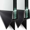 CKB 2-Pack Frameless Shower Door Bottom Seal, 36" (900mm) L, Fit for 1/4 (6mm) Shower Glass Door, Black Vinyl Glass Door Seal Strip