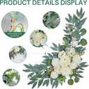 Wedding Arch Flowers (2pack),Flower Arch Stand,Flower Garland,for Wedding Outdoor Decorations Floral swags and Garlands Chair Decorations etc isle Decor,Reusable.（White）