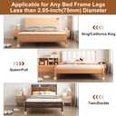 TQVAI Bed Risers Heavy Duty, Support 2200 lbs, 1-in Deep Anti-Fall Edge, 4 Pack Wooden Furniture Bed Lifts Risers with Non-Slip Pads for King Queen Twin Full Size Frame, Original, 4" H(Inner 3" H)
