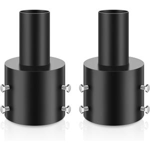 2 Pcs 4 Inch Light Pole Tenon Adapter 2 3/8 Inch Round Tenon Slip Fitter Adapter Outdoor Vertical Mount Bracket for LED Parking Lot Street Lights Shoebox Lighting