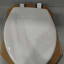 Bemis Ashland Modern Wood Toilet Seat with Decorative Edge, Slow Close, Secure Hinges, Made in USA, Elongated, White