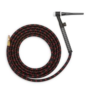 Lincoln Electric Caliber 17 Series TIG Torch | for Air-Cooled TIG Welding | Flexible/Valve Torch Head | 25 FT, 1 Piece Cable | K4841-17FV-2