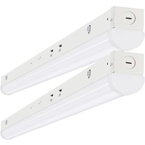 4FT LED Linear Light Fixtures, 50W/40W/30W, 3500K/4000K/5000K, 2Pack