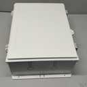 Outdoor Electrical Box, Waterproof Electrical Junction Box IP65 ABS Plastic Enclosure with Fan & Thermostat, Mounting Plate and Hinged Lid (18.1" Hx 12.5" L x 6.3" W)