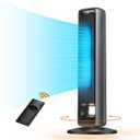 Tower Fan, 42" DC Motor Tower Fan with 28dB, 12 Speeds, 4 Modes, 90° Oscillating Fan, Night Light, 12H Timer, LED Display, Quiet Cooling Bladeless Fan with Remote for Bedroom Living Room Office