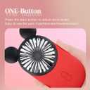 Cute Mouse Personal Mini Fan, Rechargeable Handheld USB Fan, 3 Adjustable Wind Speeds and Wearable Design, Portable Pocket Size for Travel/Outdoor/Vacation/Park Trip (Pink+Blue)