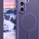 Rayboen for Samsung Galaxy S24 Case Magnetic, [Compatible with Magsafe] Shockproof Protective Slim Fit Skin Feel Phone Cover for Galaxy S24 with Translucent Hard Back & Soft Edge, Matte Purple