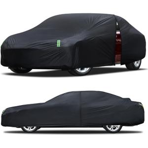 Car Cover Waterproof All Weather for Automobiles, Size A4 Universal Fit for Sedan Dodge Charger, Lincoln mkz, Hyundai Genesis, Ford Taurus, Buick Lacrosse, Mercedes Benz S-Class etc.(199 to 208 inch)