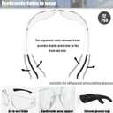 Safety Glasses Bulk ANSI Z87.1, Wrap Around Resistant Scratch UV Eye Protective Eyewear for Men Women Work Lab(12, Clear)