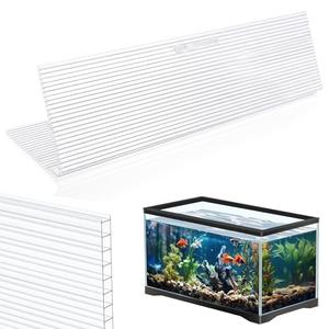 Sieral Aquarium Canopy Set Polycarbonate Greenhouse Panels 15.37 x 7.63 x 0.12 Inch for 5/10 Gallon Fish Tank Without Center Brace Aquariums Cover Fish Tank Lid, Clear