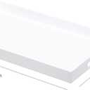 Glossy White Sturdy Acrylic Serving Tray with Handles-12x20Inch-Serving Coffee, Appetizer, Breakfast, Butler-Kitchen Countertop Tray-Makeup Drawer Organizer-Vanity Table, Ottoman Tray-Decorative