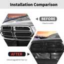 Front Grille Inserts Trim Cover Grill Frame Decoration Exterior Accessories Compatible with Dodge Durango 2014-2020,Black