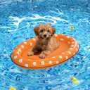 Pet Soft Dog Float Raft - Inflatable Dog Swimming Float for Summer (Small, Orange)