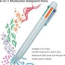 2 x 18 Pack Ballpoint Pens, 0.5mm 6-in-1 Colored Ballpoint Pen, Retractable Fine Point Pens, Colorful Ballpoint Pen Gel Ink Pens, Ballpoint Pens Smooth Writing Pens, for School Office Supplies