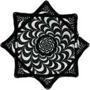 Spark Flow Star - 28" Diameter - Rechargeable Multi-Colored LED Lights - 3 Modes (Wonky Wormhole with Power Ring - Cass Cabel)