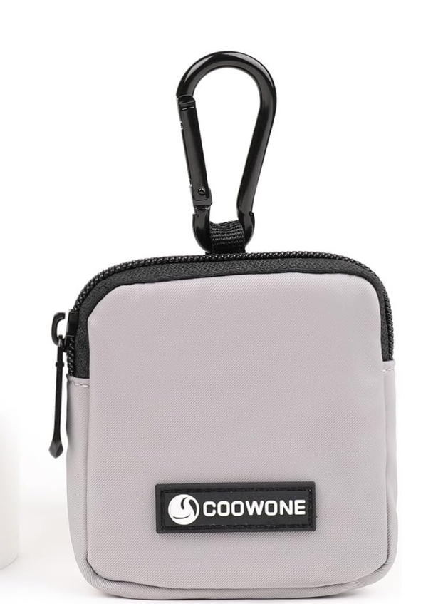 Dog Treat Pouch  Waterproof Small Dog Treat Bag for Leash, Hands Free Dog Walking Bag with Carabiner, Dog Poop Bag Holder for Pet Puppy Travel or Outdoor Use, Zipper Closure to Avoid Spilling Grey