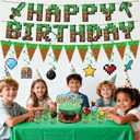 Birthday Party Supplies,Anime Theme Style Party Decorations Include Happy Birthday Banner,Pennant Banner,Cake Toppers,Cupcake Toppers and Hanging Swril