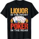 Distressed Quote Liquor In The Front Poker In The Rear T-Shirt M, Black
