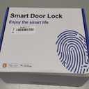 Smart Door Lock with Handle - Keyless Entry Door Lock for Front Door, Touchscreen Keypad Door Knob Lever Lock, Fingerprint Door Handle Lock, Auto Lock, App Control, Easy Installation