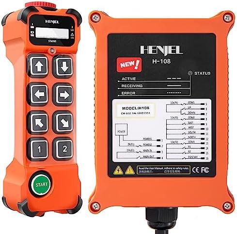 Wireless Crane Remote Control Industrial for Overhead Bridge Travelling Hoist Crane 8 Channel Radio Transmitter and 110V 220V 380V Receiver