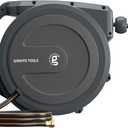 Giraffe Tools PRO Heavy Duty Retractable Garden Hose Reel - 78ft 1/2 Inch Auto Rewind with Any-Length Lock, Wall Mounted Metal Bracket, Commercial Grade for Patio & Lawn (Dark Grey)