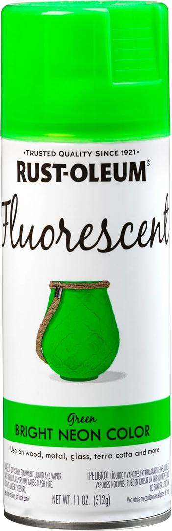 Rust-Oleum 342417 Specialty Fluorescent Spray Paint, 11 oz, Green