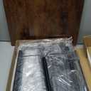 Shoe Rack Organizer 4 Tier Metal Organizer Shelf with Industrial MDF Board and Layer Fabric for Entryway Closet Bedroom Living Room Garage,Black & Rustic Brown (Black+Rustic Brown, 4 Tier)